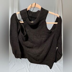 1. STATE Black Off-the-Shoulder Sweater Knit